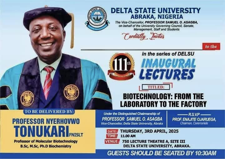 111th Series of Delta State University, Abraka Inaugural Lectures.