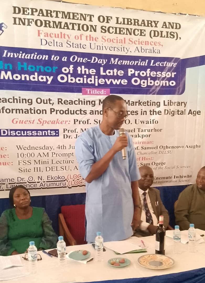LIBRARY AND INFORMATION SCIENCE DEPARTMENT HOLDS MEMORIAL LECTURE FOR LATE PROFESSOR MONDAY OGBOMO, AS DELSU VC PRAISES HIS REMARKABLE LEGACY